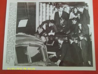 1963 Photo Press Release Wirephoto Kennedy Funeral Jacqueline & Robert