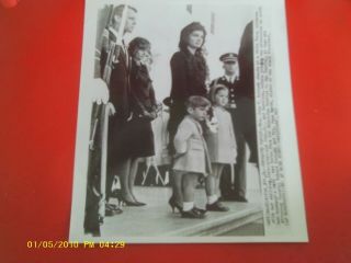 1963 Photo Press Release Wirephoto Kennedy Funeral Caroline & John Jr 2