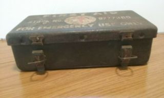 Vintage WWII US ARMY FIRST AID KIT ready for jeep / WC installation FULL - 2