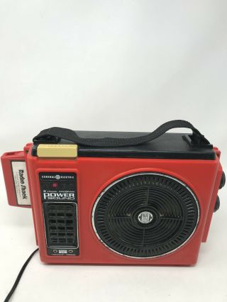 Vintage Red Ge General Electric Power Sound 8 Track Portable Player 3 - 5502