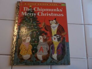 The Chipmunks Merry Christmas,  A Little Golden Book,  1959 (a Ed;vintage Children 