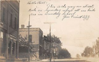 C80/ Welcome Minnesota Mn Real Photo Rppc Postcard 1906 Main St? Stores Bank