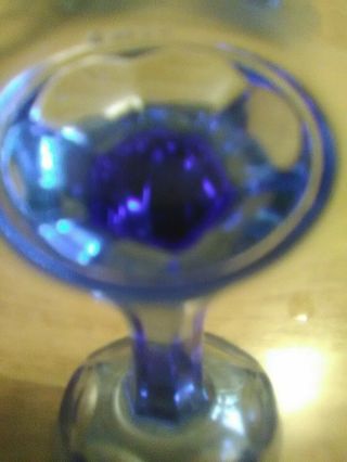 Fostoria Avon American Blue Stemmed Wine Glasses Set of 6 3