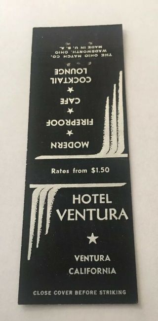 Vintage Matchbook Cover Matchcover Hotel Ventura Ca