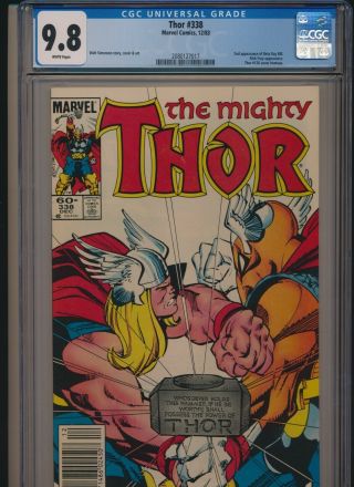 Marvel Comics Thor 338 1983 Cgc 9.  8 White Pages 2nd Appearance Of Beta Ray Bill