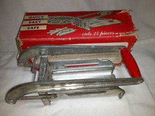 Vintage Ekco Miracle French Fry Cutter Red Handle,  Box,  25 Fries,  Tomado,  Holland
