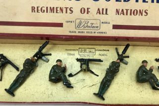 Vintage Britains Soldiers Lead Toy Set 1318 Brt Machine Gunners Sitting Lying 3