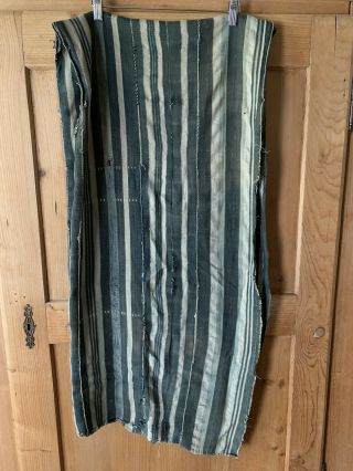Vintage Authentic African Mud Cloth Indigo Textile Striped Gvc