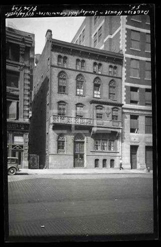 1929 Docesan 414 Lafayette St Manhattan Nyc York Old Photo Negative 287s