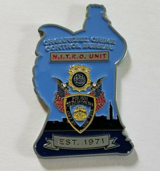 York City Police Occb Narcotics Drug Nitro Challenge Coin Nypd Defunct