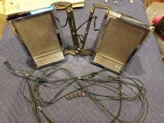 Seeburg Ds 160 100 Side Speaker Set,  Brackets,  Wiring,  Ear Speakers Ds160 Ds100
