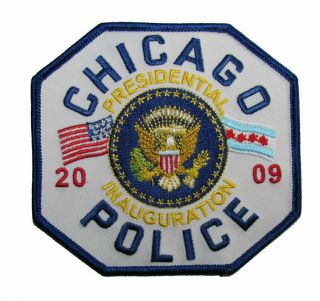 Illinois State Cook Co Chicago Police Cpd President Barrack Obama Inaug 09 Patch