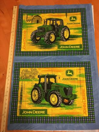 John Deere Tractor Logo Fabric Cloth - Size Approx 45 Inch X 34 Inch - Cotton