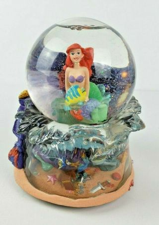 Disney The Little Mermaid Snow Globe Plays " Under The Sea "