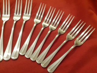 6 Dinner Forks 6 Salad Jefferson Manor Stainless Stanley Roberts Rogers Tipped