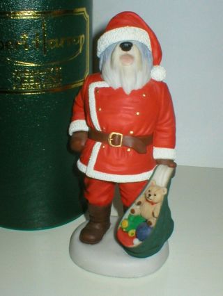 Robert Harrop Figure Old English Sheepdog Santa Claus Figurine Cc100 Boxed