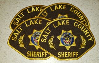 (4) Salt Lake County Utah Police Dept Patches Ut Patch