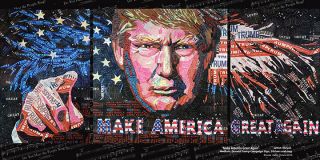 Donald Trump Poster Collage Art Work 40x20 By Haiyan Made By Campaign Signs