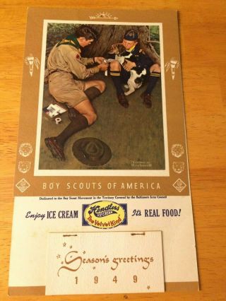 1949 Boy Scouts Calendar Hendless Ice Cream Baltimore Area Council