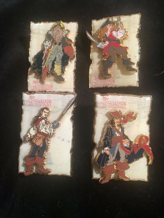4 Disney Trading Pins From Pirates Of The Caribbean Animated Se 300