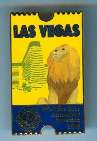 Lions Club Pins - Intl Convention Registration Pin 2018 Las Vegas