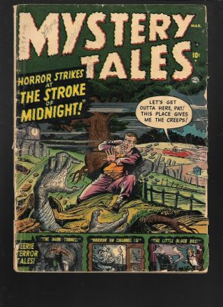 Mystery Tales 1 (atlas 1952) - Pre Code Horror Must Have Key - Htf