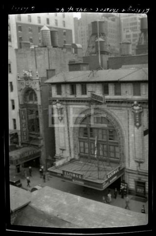 1929 Eltinge Theatre 42nd St Manhattan Nyc York City Old Photo Negative 80f