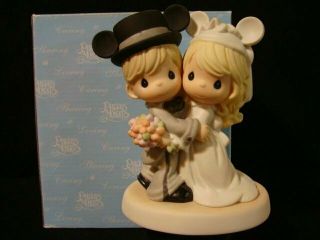 Precious Moments - Disney Wedding Bride/groom - Mickey/minnie Ears - Cake Topper