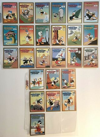 Walt Disney Carl Barks Donald Duck Adventures Complete Set 25 Comic Book Cards