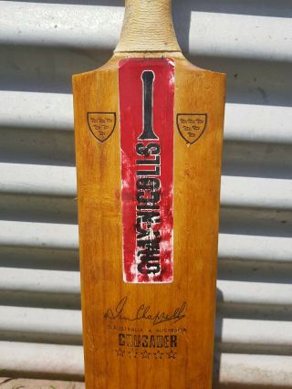 Vintage Gray Nicolls Crusader Ian Chappell Signature Cricket Bat South Australia 3