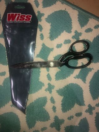 Vintage Wiss Inlaid 20 Industrial Upholstery 10 " Scissors Shears Usa Sewing