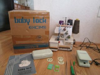 Vintage Babylock Overlock Sewing Machine Model Bl3 - 418 Juki Co Ltd - Foot Pedal &
