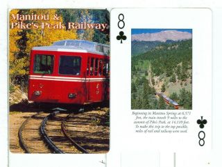 Single Scenic Railroad Wide Playing Card " Manitou & Pike 
