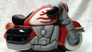 Harley Style Motorcycle Cookie Jar