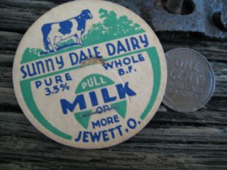 Sunny Dale Dairy Milk Cap,  Jewett Ohio Harrison County,  Oh Full Cow Tree Graze O.