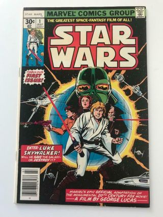 Star Wars 1 Nm - (9.  2) 1977 Marvel Not A Reprint