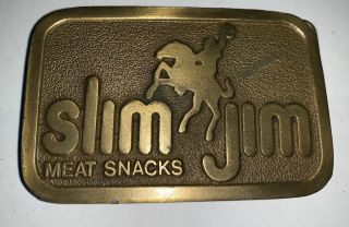3 1/4 Slim Jim Meat Snacks Mit Line Usa Belt Buckle