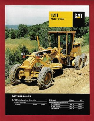 Caterpillar 12h Motor Grader 20 Page Brochure 7 - 95