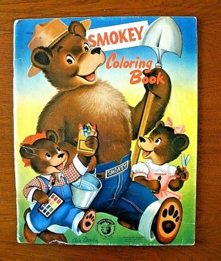 Smokey Bear Vintage Coloring Book 1953 Large