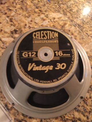 Celestion Vintage 30 Speaker,  Made In England,  Marshall 16 Ohm 444 Cones