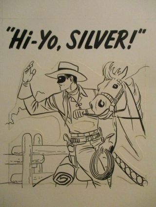 Lone Ranger Cover Art 1955 Hi - Yo,  Silver Kid 