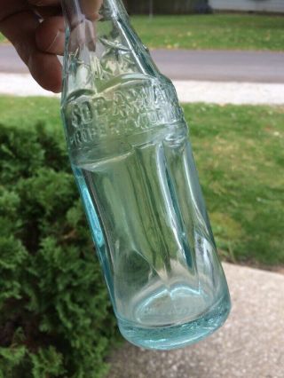 6 Star Soda Water Bottle 1923 Pat.  Property Of Klein Great Color Chillicothe Mo