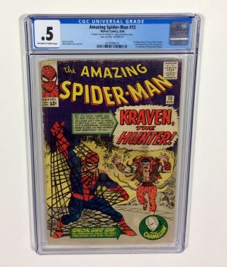 Spider - Man 15 Cgc 0.  5 (coupon Cut Out On Page 12 Does Not Affect Story)