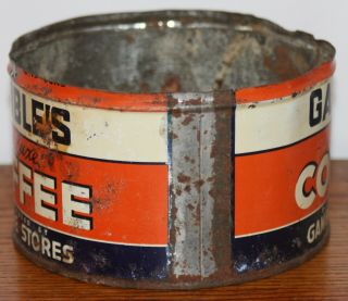 Vintage Gamble ' s Stores Deluxe Coffee Tin Can No Lid Advertising 2
