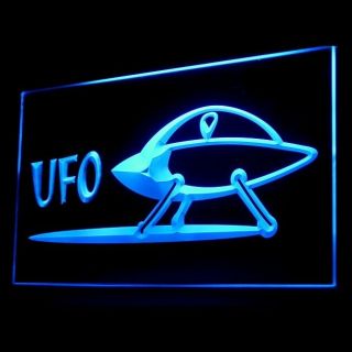 220046 Space Ship Alien Ufo Mysteries Flying Saucer Fly Exhibit Led Light Sign
