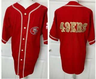 San Fransisco 49ers Vintage Starter Baseball Style Jersey Shirt Size Xl Football