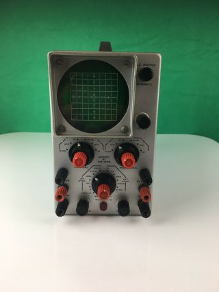 Vintage Daystrom Heathkit Model IO - 10 Oscilloscope; Powers On, 3