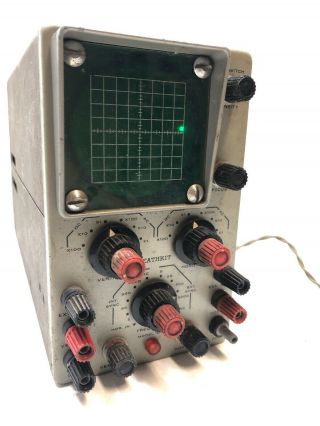 Vintage 1960’s Heathkit Io - 10 Oscilloscope,  Powers On,