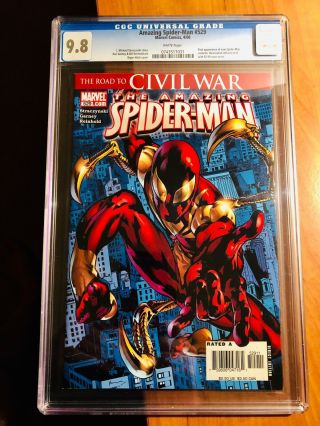 Spider - Man 529 Cgc 9.  8 2006 1st Iron Spider - Man Suit