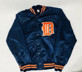 Vintage Wilson Detroit Tigers Mlb Baseball Team Satin Jacket Adult 40